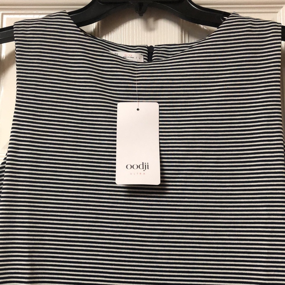 Striped Black and White Mini Dress - Picture 2 of 13